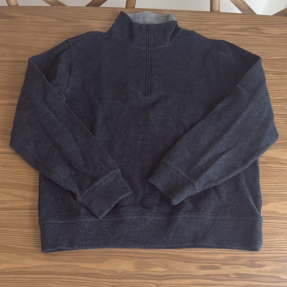 Tailorbyrd Half Zip Sweater - Size Medium - Gray‎ Preppy Casual